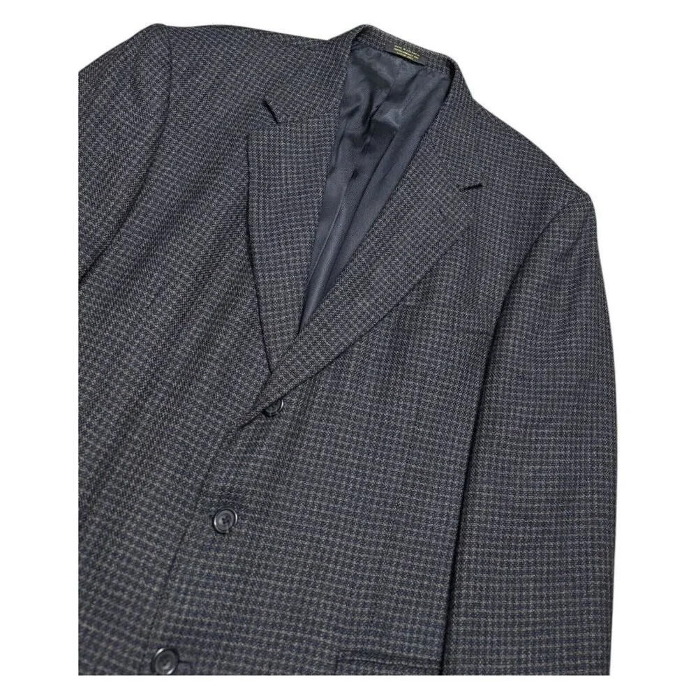 OSCAR DE LA RENTA Check WOOL Luxury Designer Blazer Suit Jacket Mens 46R